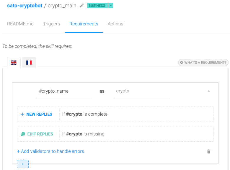 Sato - Cryptobot / crypto_main skill requirements